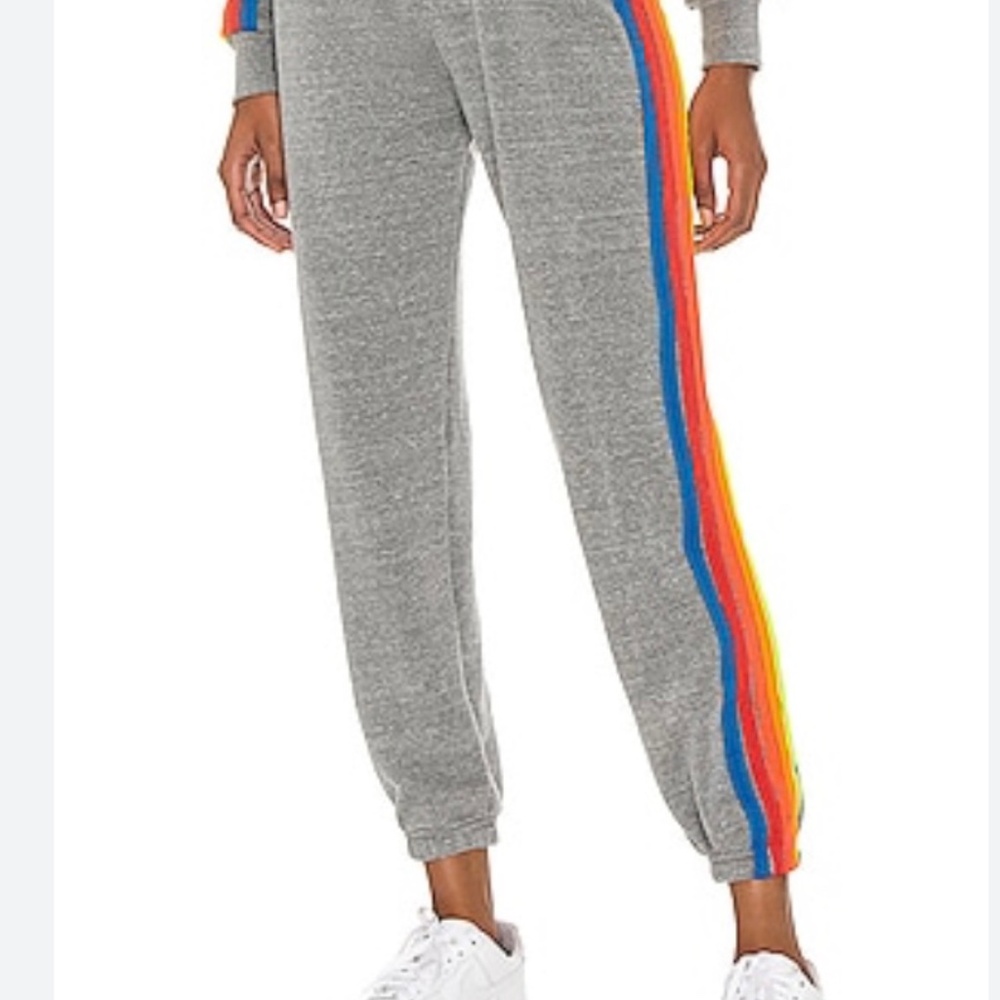 Aviator Nation Sweatpants 5 stripe Grey